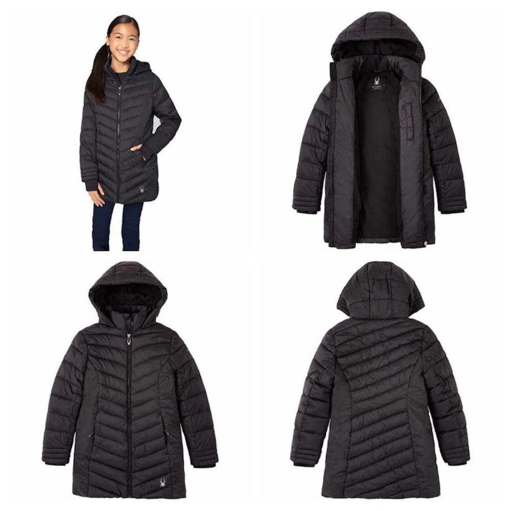 Spyder girl Youth Puffer Black Jacket - Picture 1 of 5